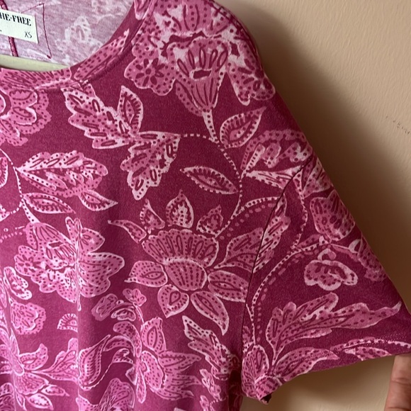 FREE PEOPLE 100% Cotton Relaxed Floral Paisley Tee XS - Picture 5 of 9